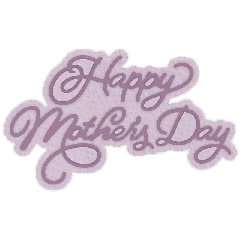 Happy Mother's Day Artistic Words Letters Metal Cutting Dies Scrapbooking Album Paper DIY Cards Crafts Embossing Dies New 2019