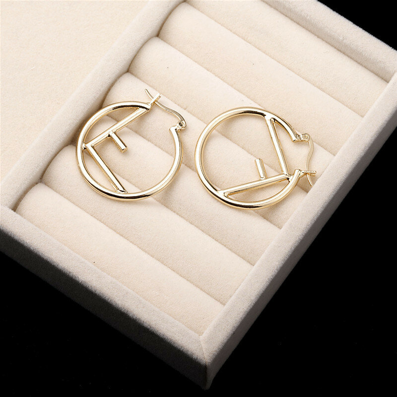 Silver Gold Earrings for Women Big Round Hoop Earrings Trendy Fashion Jewelry 2021 Women Earrings