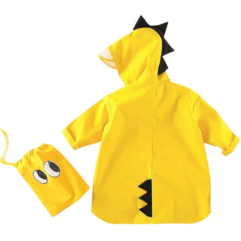 Chubasquero con dibujo de dinosaurio para niños y niñas, Poncho impermeable para estudiantes de guardería, chaqueta de lluvia, novedad