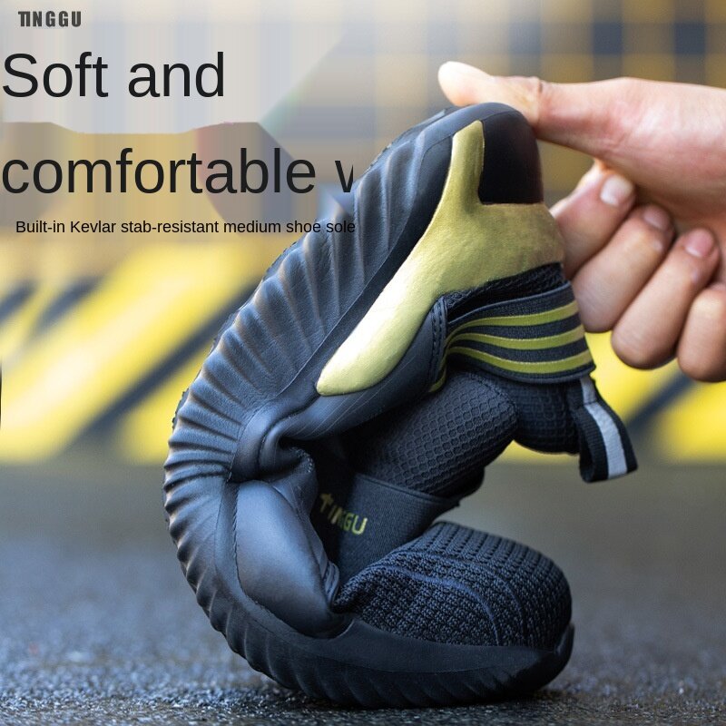 Sapatos de segurança anti-esmagamento e anti-penetração respirável sapatos de segurança casual calçado de proteção sapatos de segurança