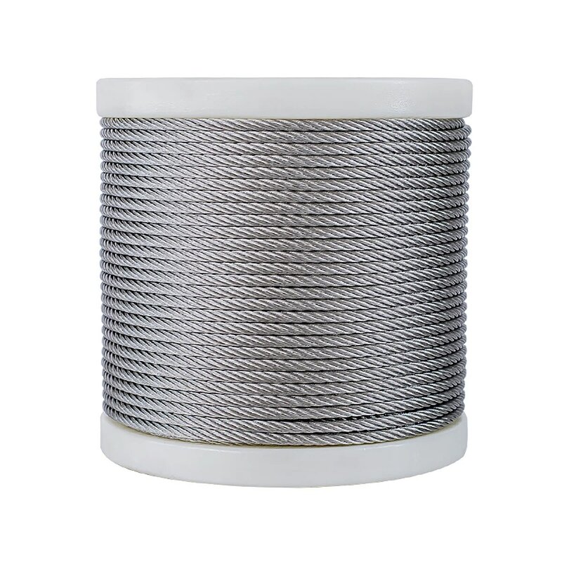304 corda de fio de aço inoxidável guindaste corda de fio corda de levantamento 7*19 multi-strand corda macia 2 2.5 3 4 5 6 8 10mm