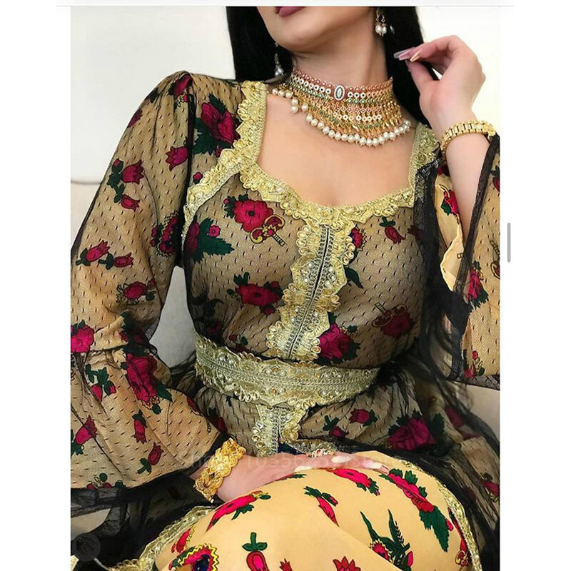 Ramadan Arabischen Dubai Islamische Kleidung Eid Mubarak Moslemisches Abaya Kleid Mode Frauen Türkei Patchwork Stickerei Indische Kaftan Kleid