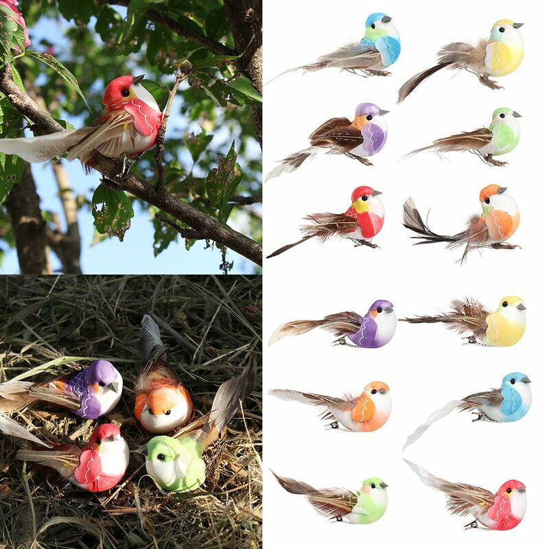 Adornos decorativos para aves de imitación, artesanías artesanales, modelo de pájaro