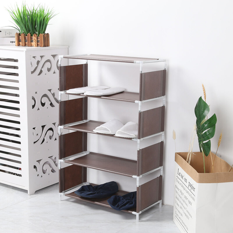 5 Layers Simple Shoe Rack Put Shoes Shelf Multi Functional Modern  Bedroom Storage Solid Stand Shelves Shoe Living Organizer
