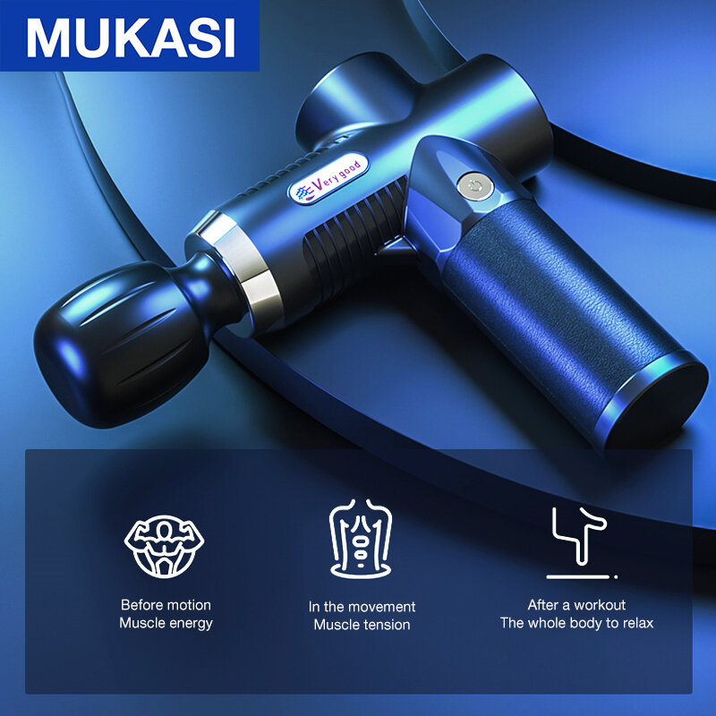 MUKASI Deep Tissue Muscle Massage Gun Body Shoulder Back Neck Massager Exercising Relaxation Slimming Shaping Pain Relief