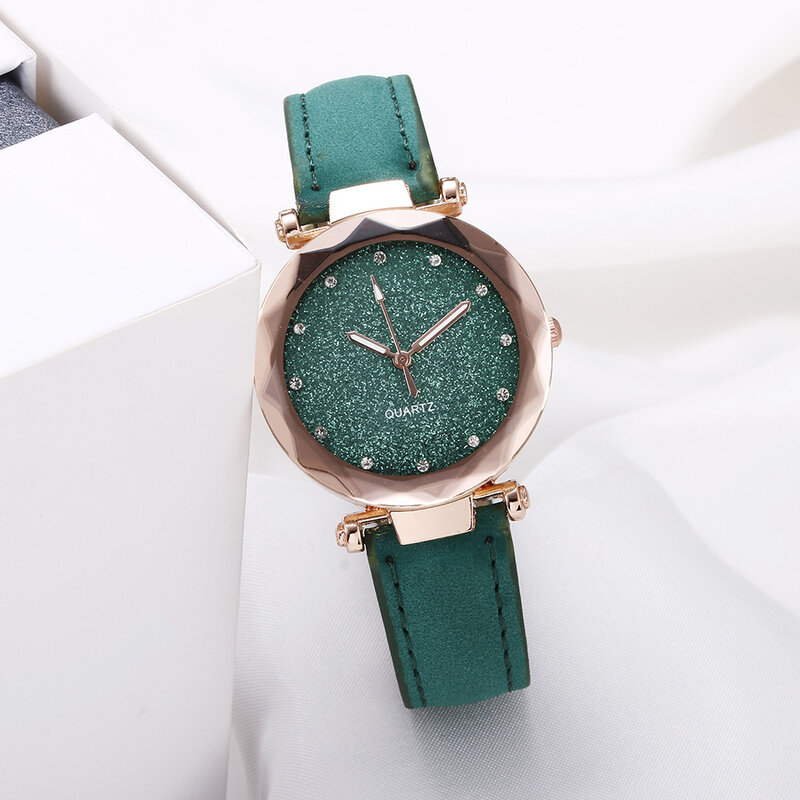 Relógios femininos couro strass quartzo clássico senhoras relógio de pulso das mulheres cristal relojes mujer 2019 relogio feminino
