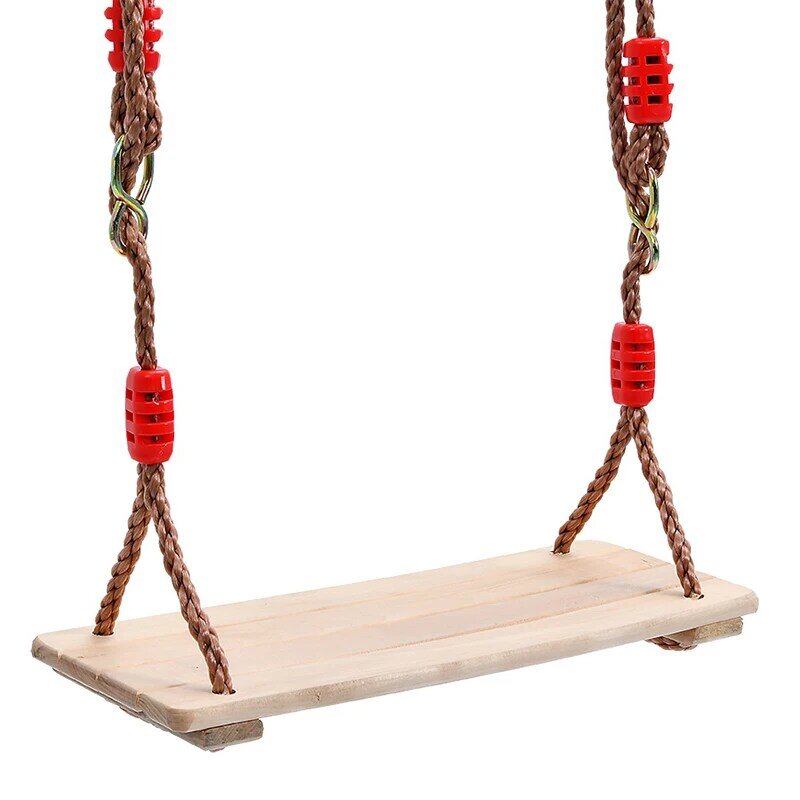 Columpio de madera para adultos y niños, Columpio de cuatro tablas para jugar en interiores o exteriores