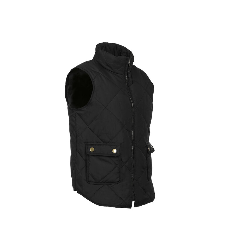 Hirigin-abrigo grueso sin mangas para mujer, Parka cálida de lana delgada, S, M, L, XL, Invierno