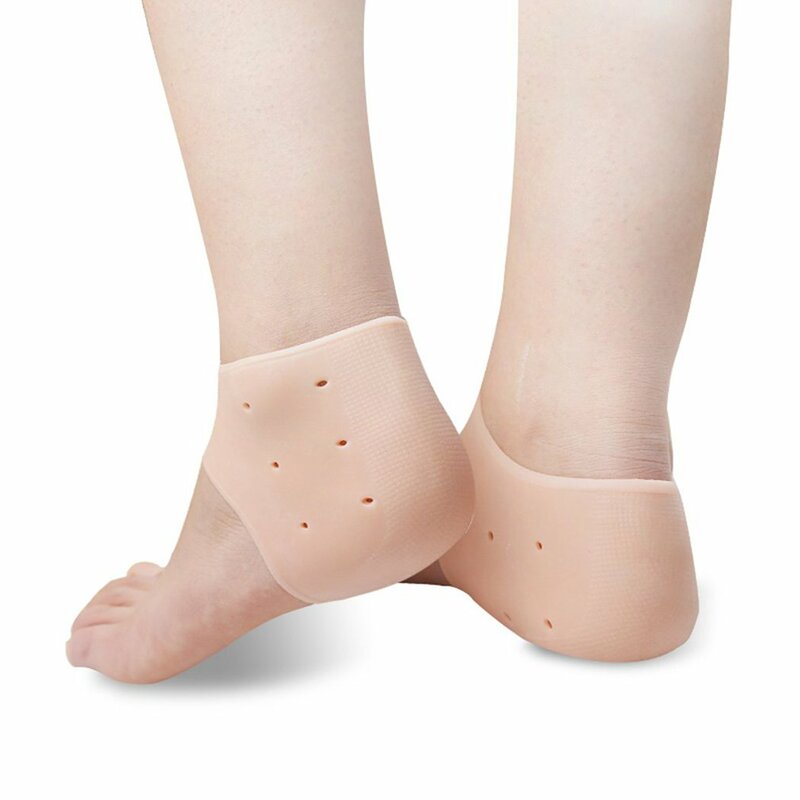Chaussettes de soins des pieds en Silicone, 2 pièces, Gel hydratant, chaussettes à talon fin avec trou, protège-pieds fissurés, outil de soins de la peau, nouveau