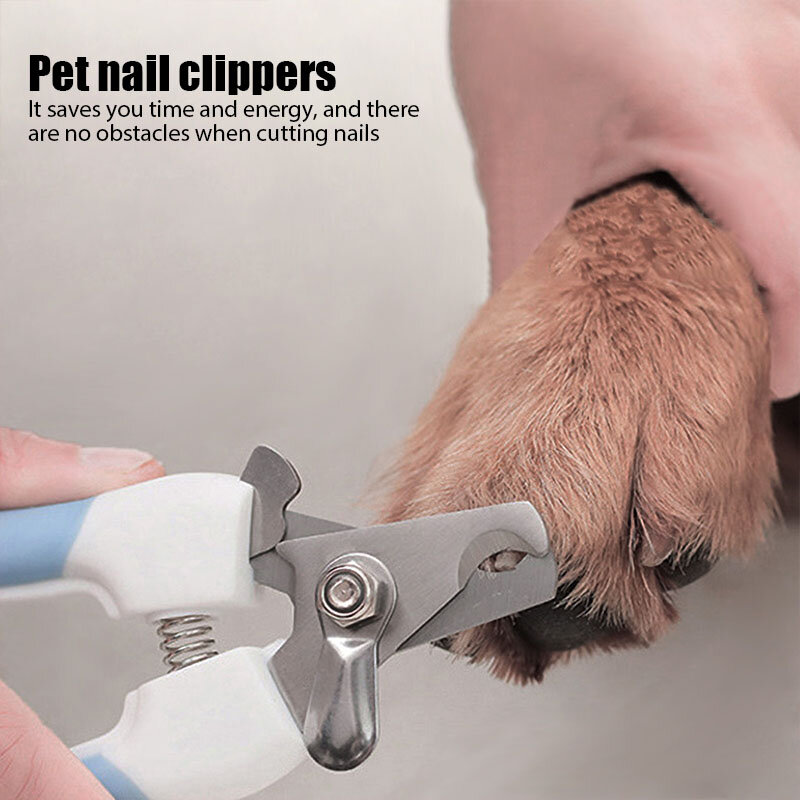 Professional Pet Nail Clippers Dog Cat Stainless Steel Two-Color Labor-Saving Nail Clippers Convenient Beauty Cleaning Supplies
