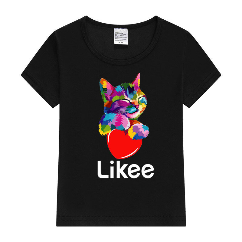 어린 소녀 소년 Likee 인쇄 재미 있은 만화 T-셔츠 Chlidren 여름 가기 아기 T 셔츠 추수 감사절 셔츠