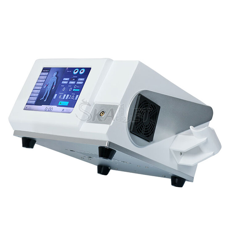 La macchina per terapia ad onde d'urto/onde d'urto aggiornata contiene 9 teste intercambiabili per il trattamento ED