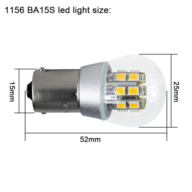 ampul S25 1156 BA15S 4W Dc 6 12 V volt led bulb light for Turn Signal Blinker Lights motorcycle Tail Reverse lamp 6v 12v