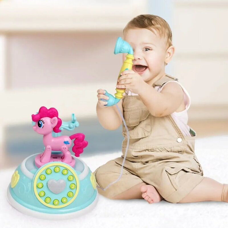 Retro crianças telefone brinquedo telefone educação precoce máquina história bebê telefone emulado brinquedos para crianças brinquedos musicais