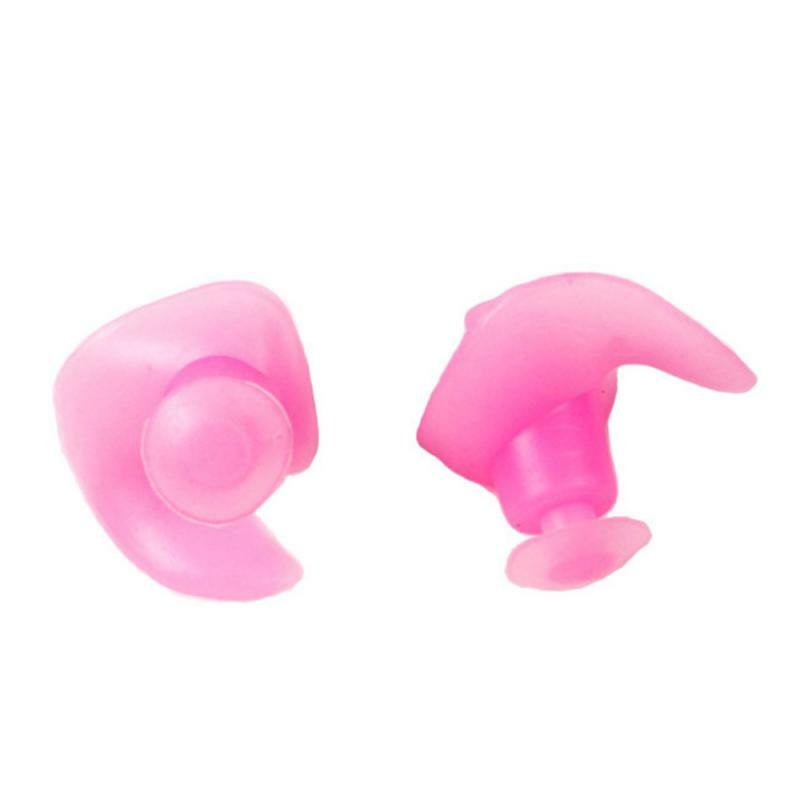 1 Pair Earplugs Protective Ear Plugs Silicone Soft Waterproof Anti-noise Earbud Protector Swimming Showering Water Sports Tools