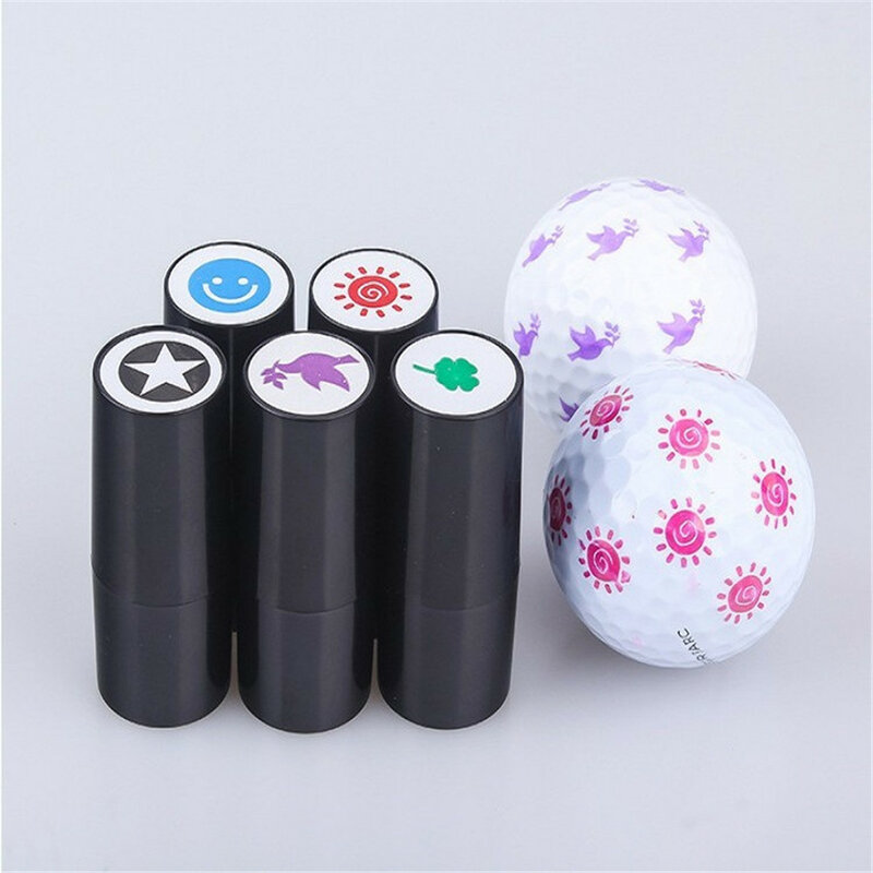 Marcador de bola de golfe, carimbo, selo de impressão, secagem rápida, plástico, multicores, símbolo de acessórios para golf