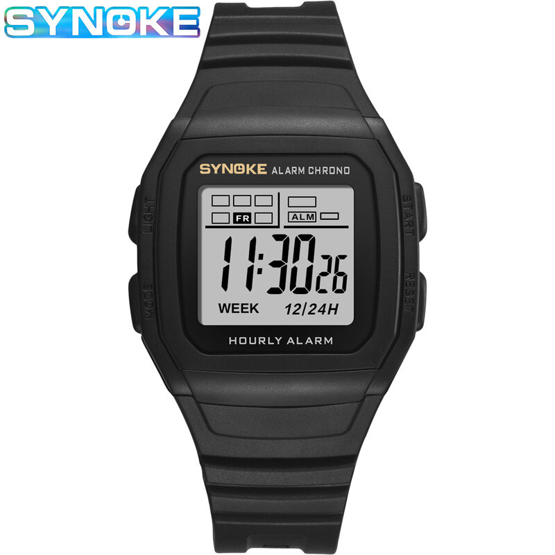 SYNOKE Men นาฬิกากันน้ำ LED ดิจิตอลนาฬิกานาฬิกาสำหรับชาย Chrono นาฬิกาอิเล็กทรอนิกส์ Reloj Hombre