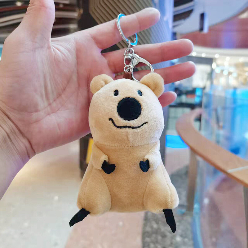 2022 ins Cartoon bell pepper bear koala doll keychain pendant cute school bag ornaments doll doll machine plush toy