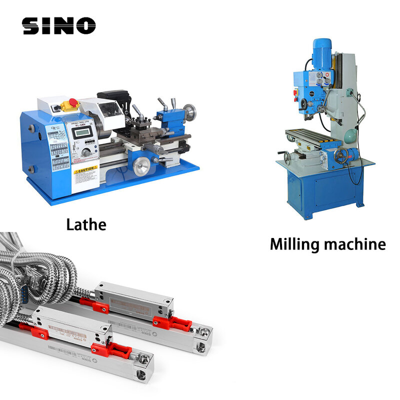SINO KA500 Linear Scales Lathe/Milling Machine/Grinding Machine/Resolution 5um Length 70-1020mm/Digital Readout 2 Axis