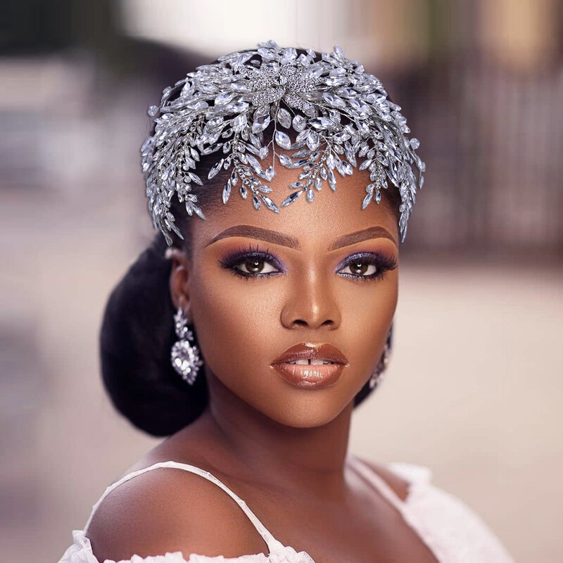 Luxury Bride Tiara Crystal Headwear Rhinestone Bridal Headdress Hair Accessories Marriage Wedding Accessories Women Hairband