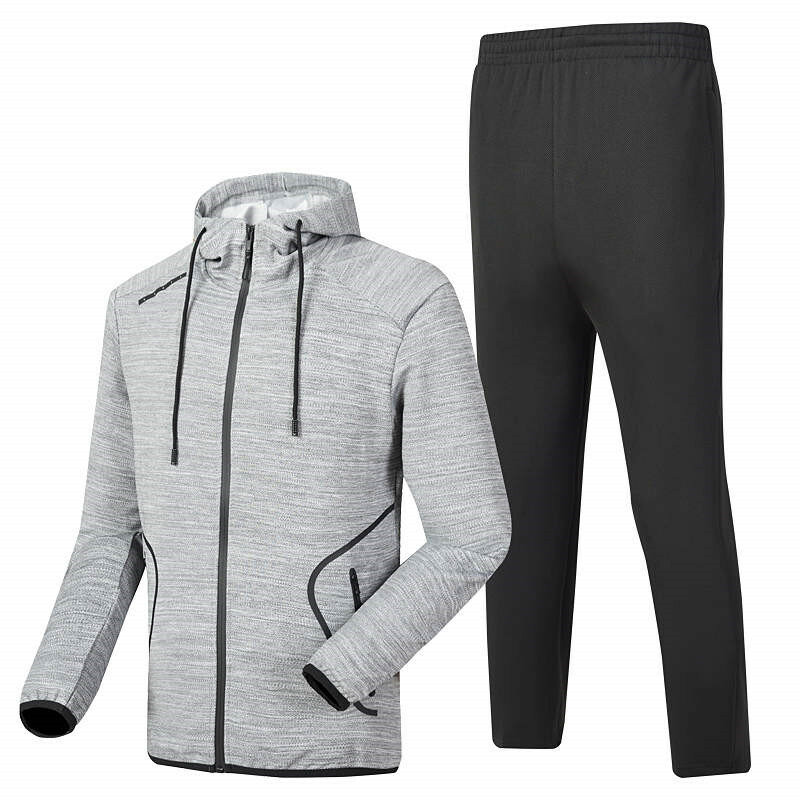 Conjunto de ropa deportiva para hombre, chándal ajustado de dos piezas, sudadera y pantalones de chándal, traje de moda para correr, talla 4XL, otoño
