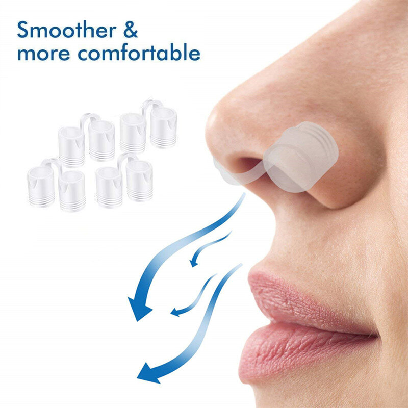 4pcs/box Silicone Anti Snoring Nose Clip Effective Anti-snore Solution Nasal Dilators Better Sleep Professional Snore Stopper