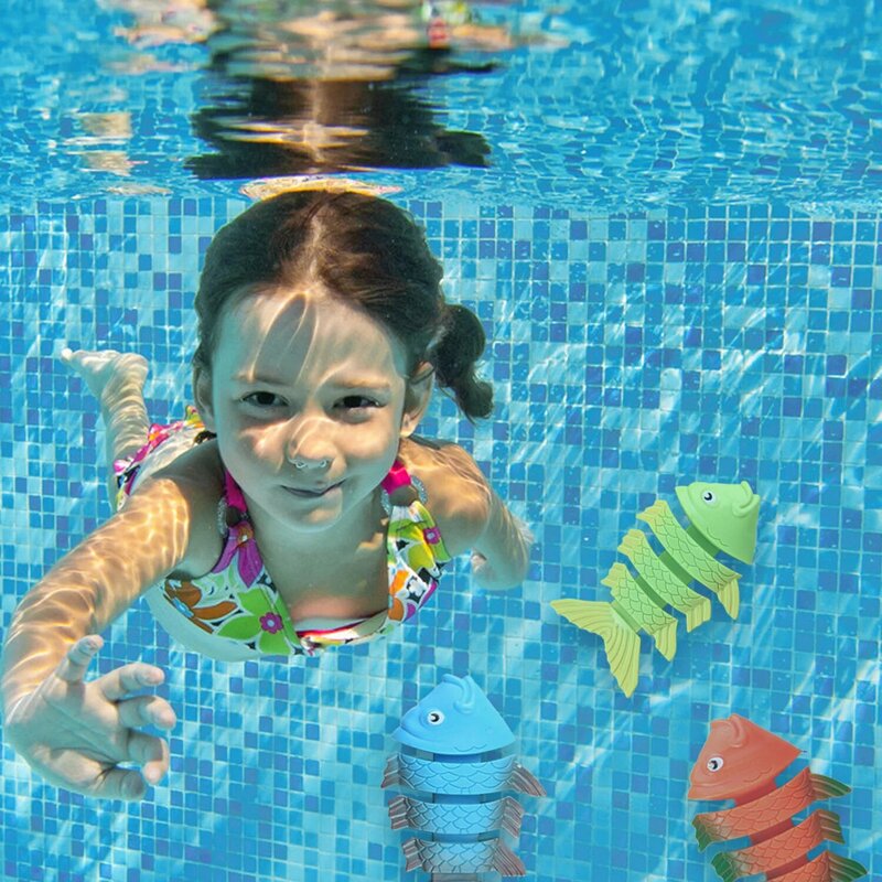 1 комплект Забавная детская Дайвинг игрушки набор подводный водные игрушки с сумкой для хранения для мальчиков и девочек на лето игры бассе...