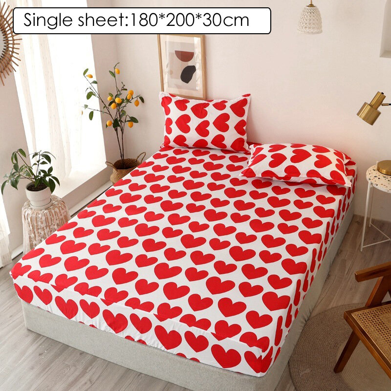 1pc Bed Sheet Blue Night Sky Reactive Prined Bed Sheets Hot Sale Pillowcase drap de lit Sheet on Elastic