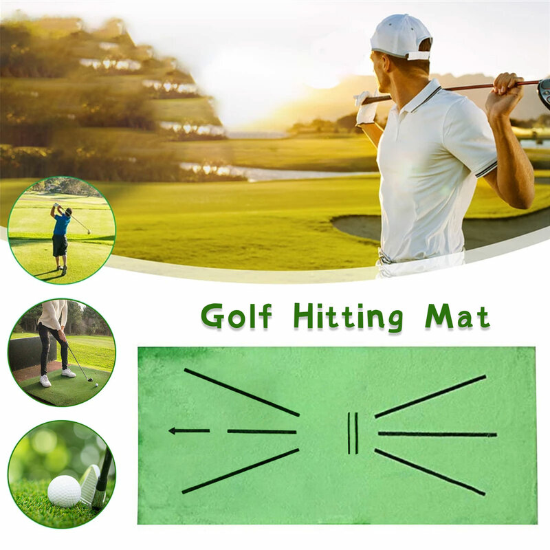 30*60cm Foldable Golf Swing Hitting Mat Indoor Golf Practice Turf Mat Swing Training Practice Aid Golf Supplies