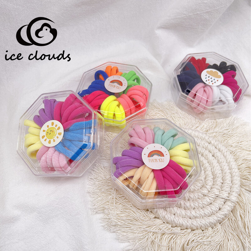 50/PCS Candy Color Box Cute Rope Children Elastic Hair Rubber Bands Accessories Kids Girl Headband Tie Ring Rope Headwear