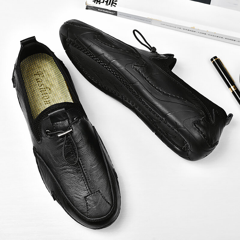 YRZL 로퍼 남성 새로운 패션 캐주얼 부드러운 통기성 편안한 고무 단독 라이트 슬립 온 플랫 남성용 매일 운전 신발