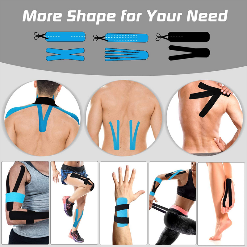 Minoïers 2 Size Kinesiologie Tape Atletische Herstel Elastische Tape Spier Pijnbestrijding Knie Pad Ondersteuning Voor Gym Fitness Sport Bandage
