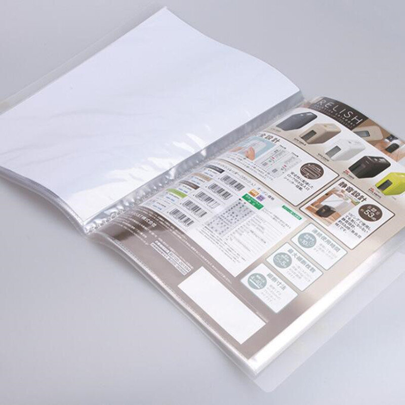 A4 pastas de arquivo de pasta de orçamento plástico para documentos 20/30 páginas produtos de arquivamento artigos de papelaria de mesa organizador