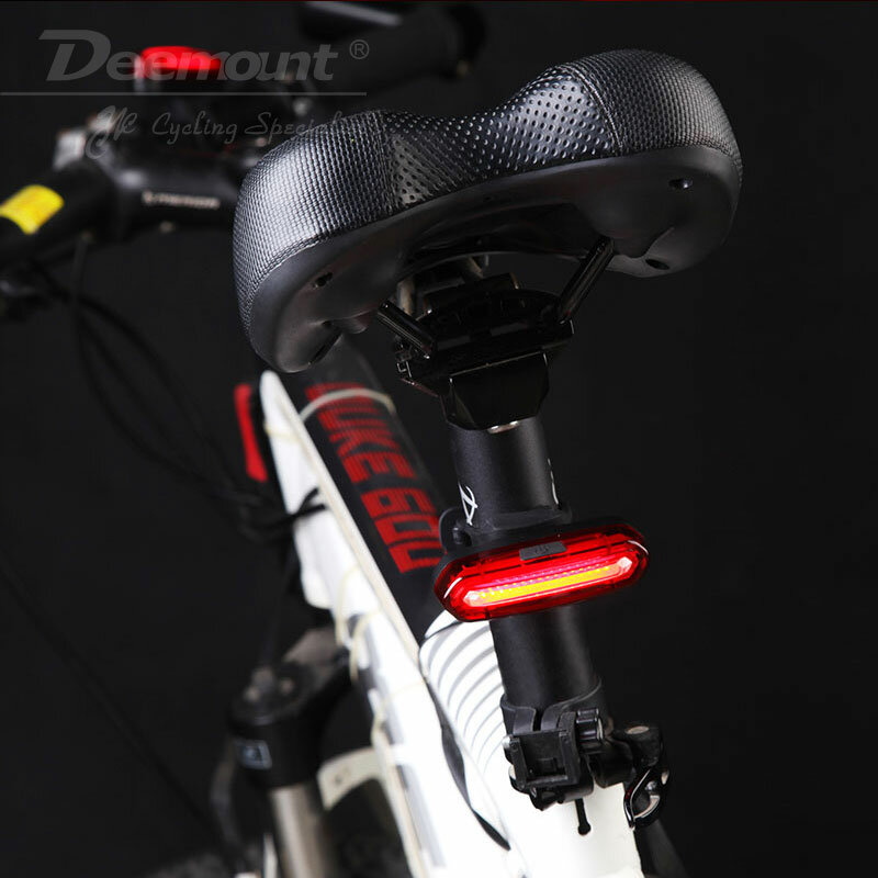 Deemount COB ricaricabile LED USB Mountain Bike fanale posteriore fanale posteriore MTB avviso di sicurezza luce posteriore per bicicletta lampada per bicicletta