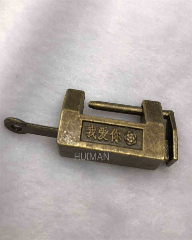 الصين النحاس تمثال الحب قفل الحرف المعدنية ديكور المنزل