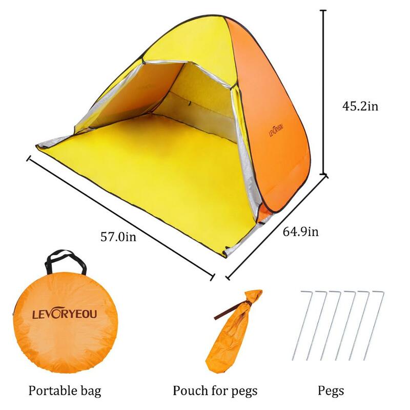 палатка Всплывающие пляжные палатки Быстро Мгновенный Автоматический Портативный анти УФ солнечные палатки подходят для 3-4 человек для от...