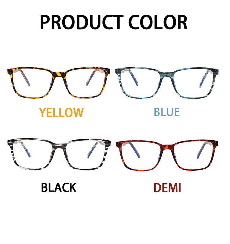 Henotin 4 Pack Kacamata Klasik Retro Plastik Bingkai Pegas Engsel Presbyopic Kacamata Pembaca HD + 1.0 + 2.0 + 3.0 + 4.0 + 5.0 + 6.0