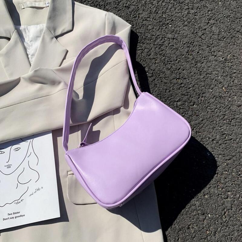 2021 New Fashionable Handbag Zipper Design Anti-falling Women Cute Underarm Sling Bags for Travel Soft Exquisite Shoulder Bag