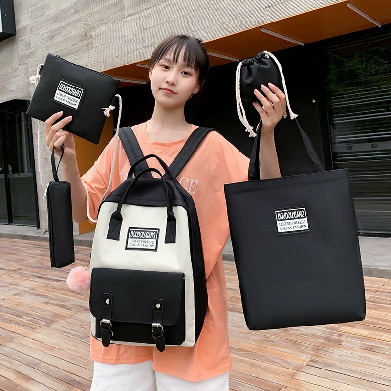 Novas mulheres mochila lona mochilas de lona meninas adolescentes escola mochila sacos do portátil livros mochila escola mochilas