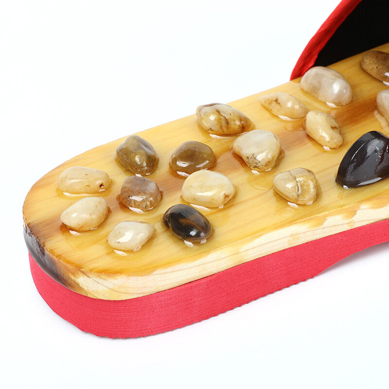 Pebble piedra de masaje de pies zapatillas reflexología pies ancianos acupuntura salud zapatos, sandalias, pantuflas saludable masajeador