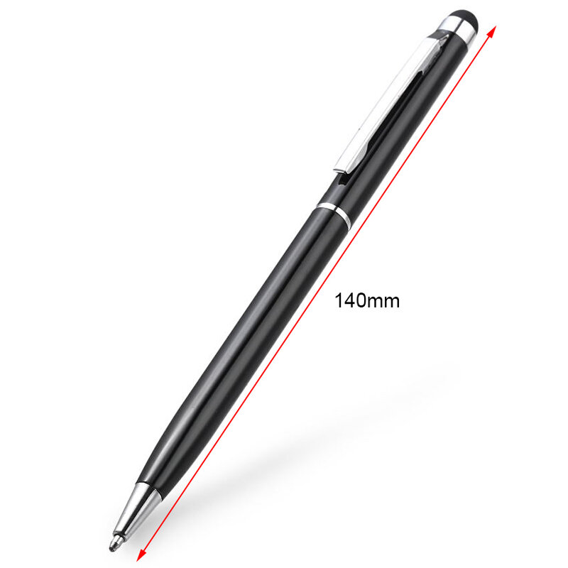 Stylet tactile capacitif noir 2 en 1, stylo à bille pour téléphone portable, livraison gratuite, matériel Escolar