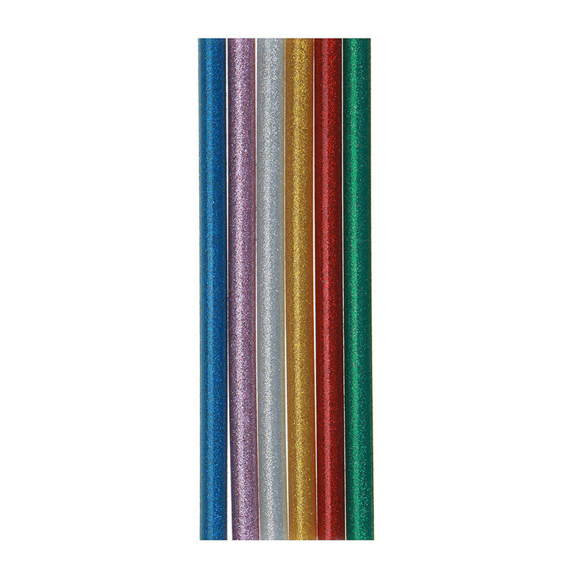 Barras de pegamento de fusión en caliente, juego de 10 unids/set de 11mm x 200mm, barras adhesivas de colores brillantes para reparación de manualidades