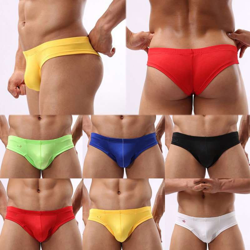 Sale U Convex Men String Thongs Pouch Bulge Underwear Man's  Low Waist Briefs