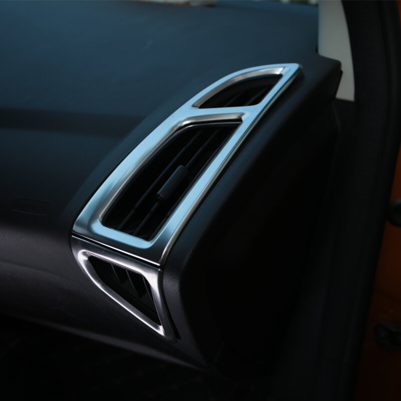 ALittleChange wnętrza przedni wylot powietrza tapicerka klimatyzacja naklejka dekoracyjna dla Ford Focus 3 4 MK3 MK4 2012-2016 2017 2018
