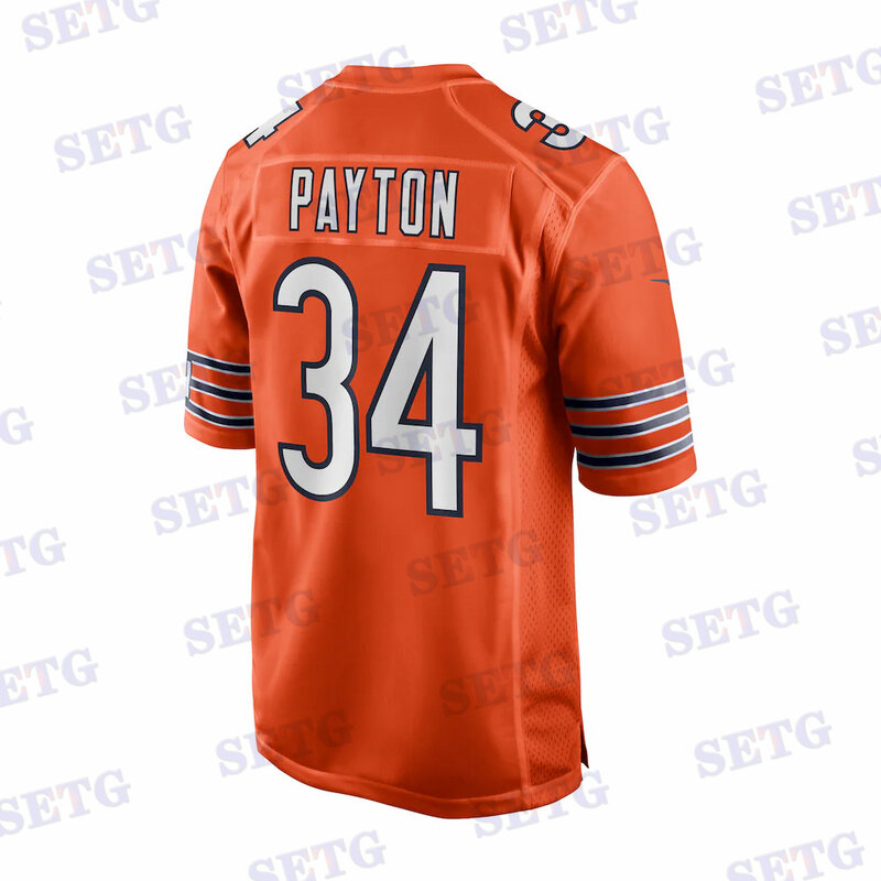 Camiseta de fútbol de estilo americano para hombre, Jersey de jugador de puntada personalizada de Chicago, Payton 34 #52 # Fields 1 # Urlacher 54 # Trubisky 10 # Dalton 14 #