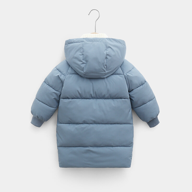 Chaqueta acolchada con capucha para niños y niñas, Parkas cálidas, traje de nieve largo para invierno y otoño, 2021