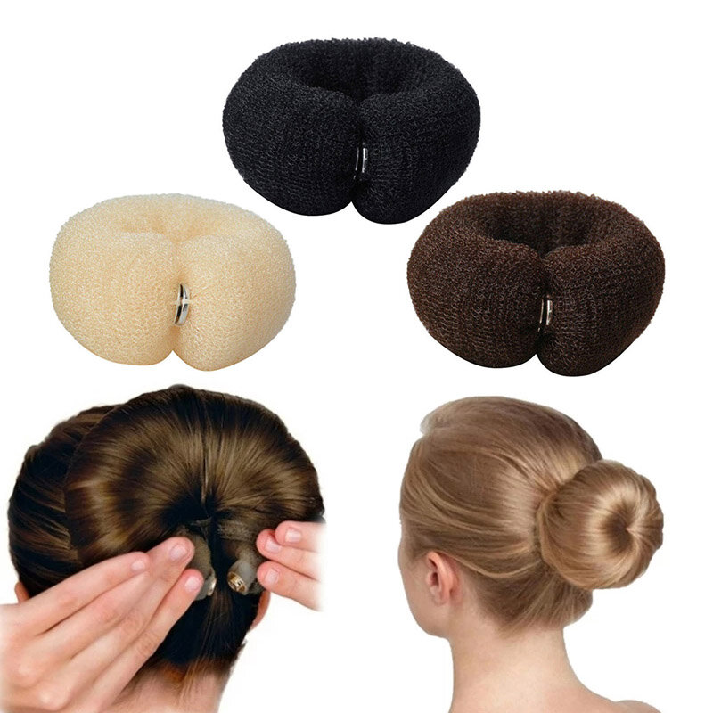 Venda quente moda bun senhora donut espuma mágica esponja simples grande círculo ferramenta de estilo do cabelo menina penteado acessórios para o cabelo