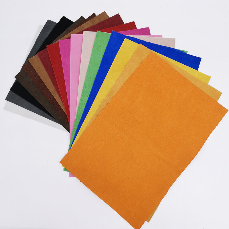 300X200X0.5mm Colorful Genuine Pig Split Lining Suede Leather Material Hide Skin for Leathercraft Sewing Accessories