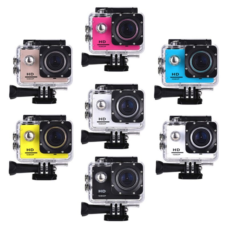 كاميرا أكشن خارجية 100% P ، Full HD ، Allwinner 4K ، 30 إطارًا في الثانية ، خوذة صغيرة ، مقاومة للماء ، تسجيل رياضي ، DV ، 1080