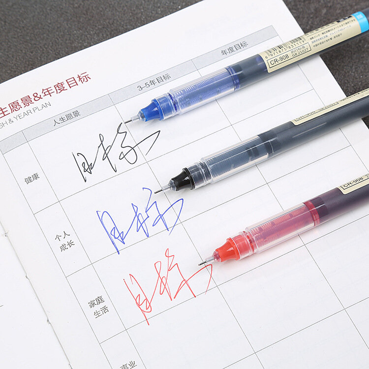 1 zestaw prosto płynny zestaw długopisów żelowych kolor cieczy pióro kulkowe 0.5mm pióro kulkowe art font szkolne materiały biurowe